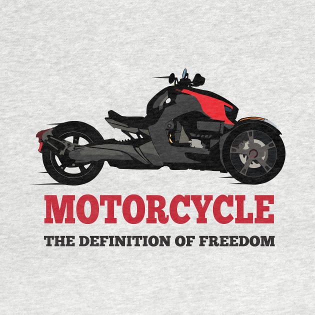 Can-Am Ryker Red - Motorcycle The Definition of Freedom by WiredDesigns